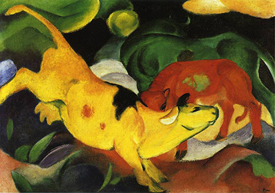 Kühe Gelb, Rot & Grün Franz Marc